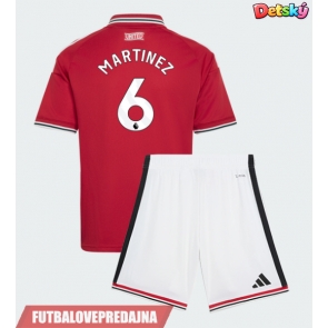 Lacne Dětský Futbalové dres Manchester United Lisandro Martinez #6 2026-27 Krátky Rukáv - Domáci (+ trenírky)